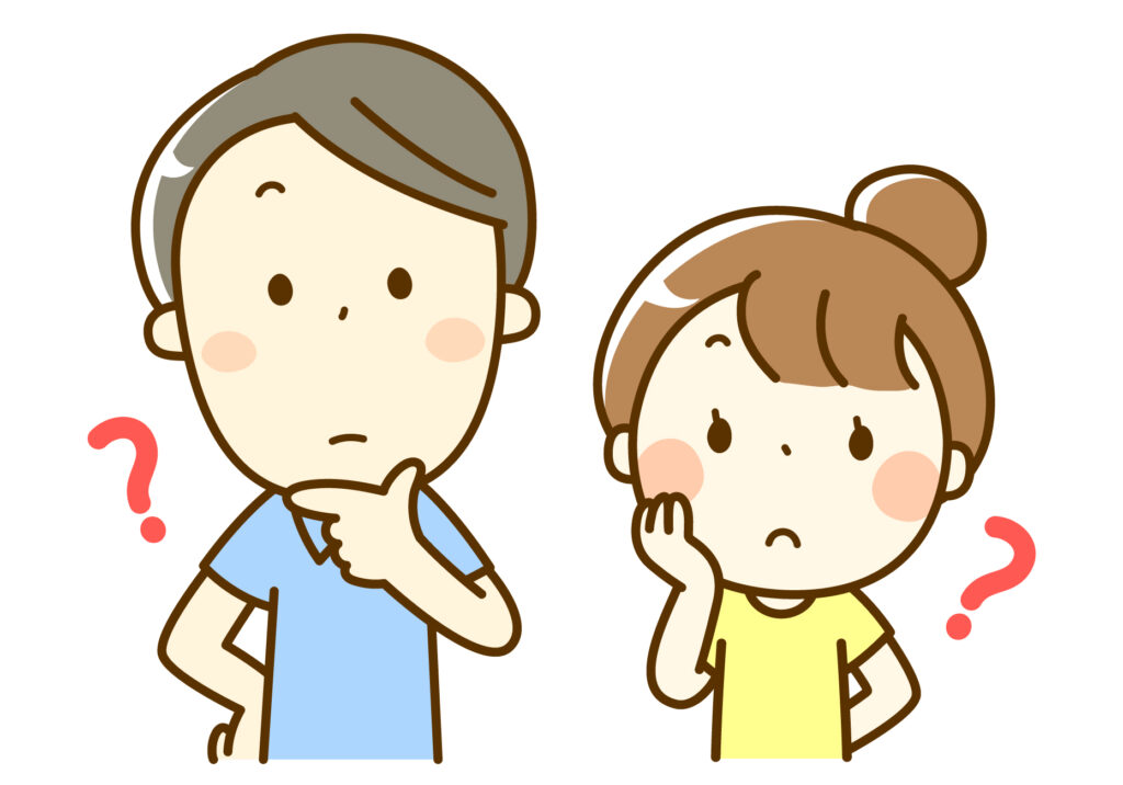 ？を浮かべている男女