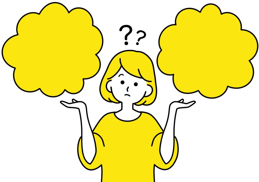 どちらか悩んでいる女性