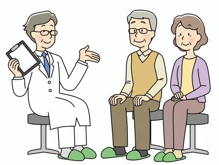 高齢者の診断をする画像①