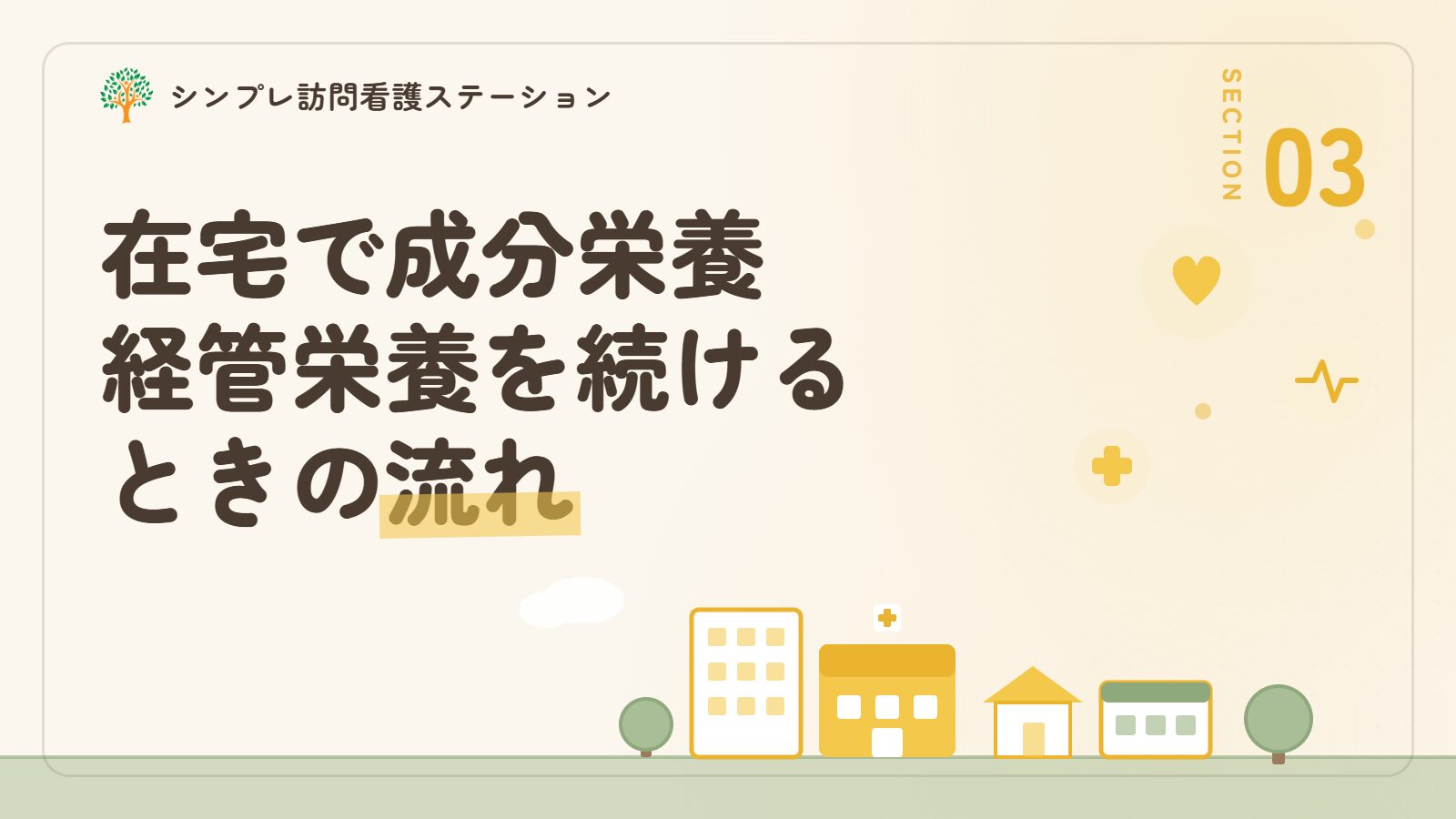 在宅で成分栄養経管栄養を続けるときの流れ