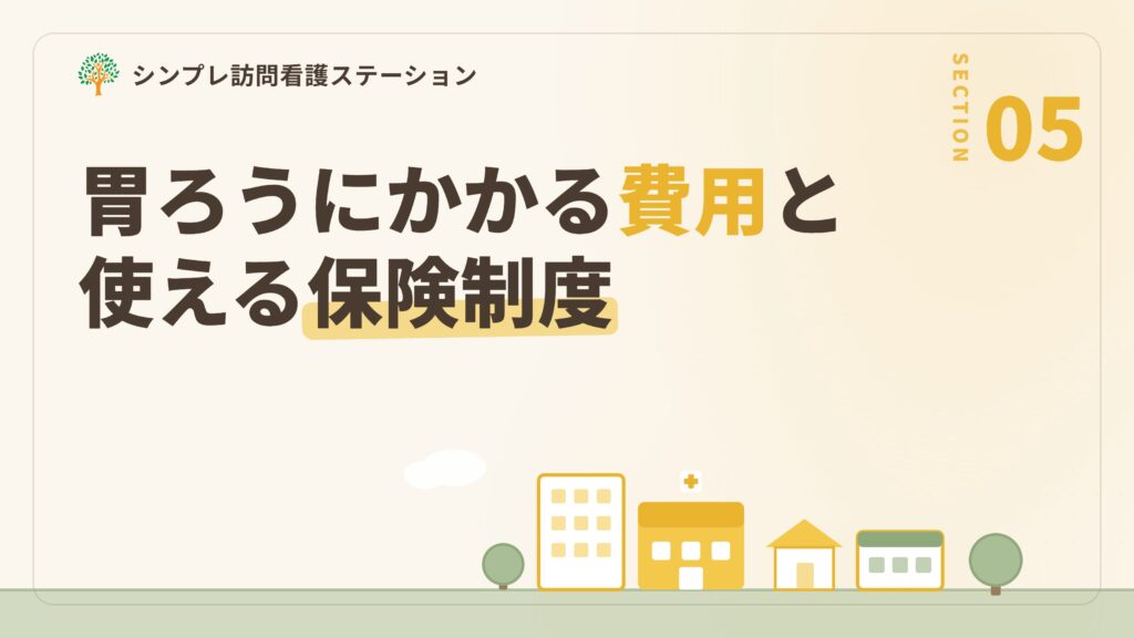 胃ろうにかかる費用と利用できる保険制度