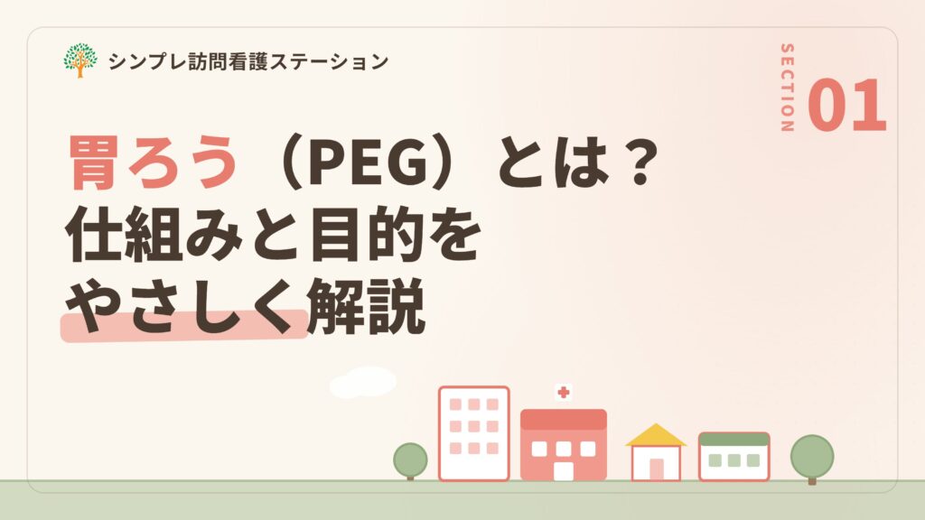 胃ろう（PEG）とは？仕組みと目的をわかりやすく解説