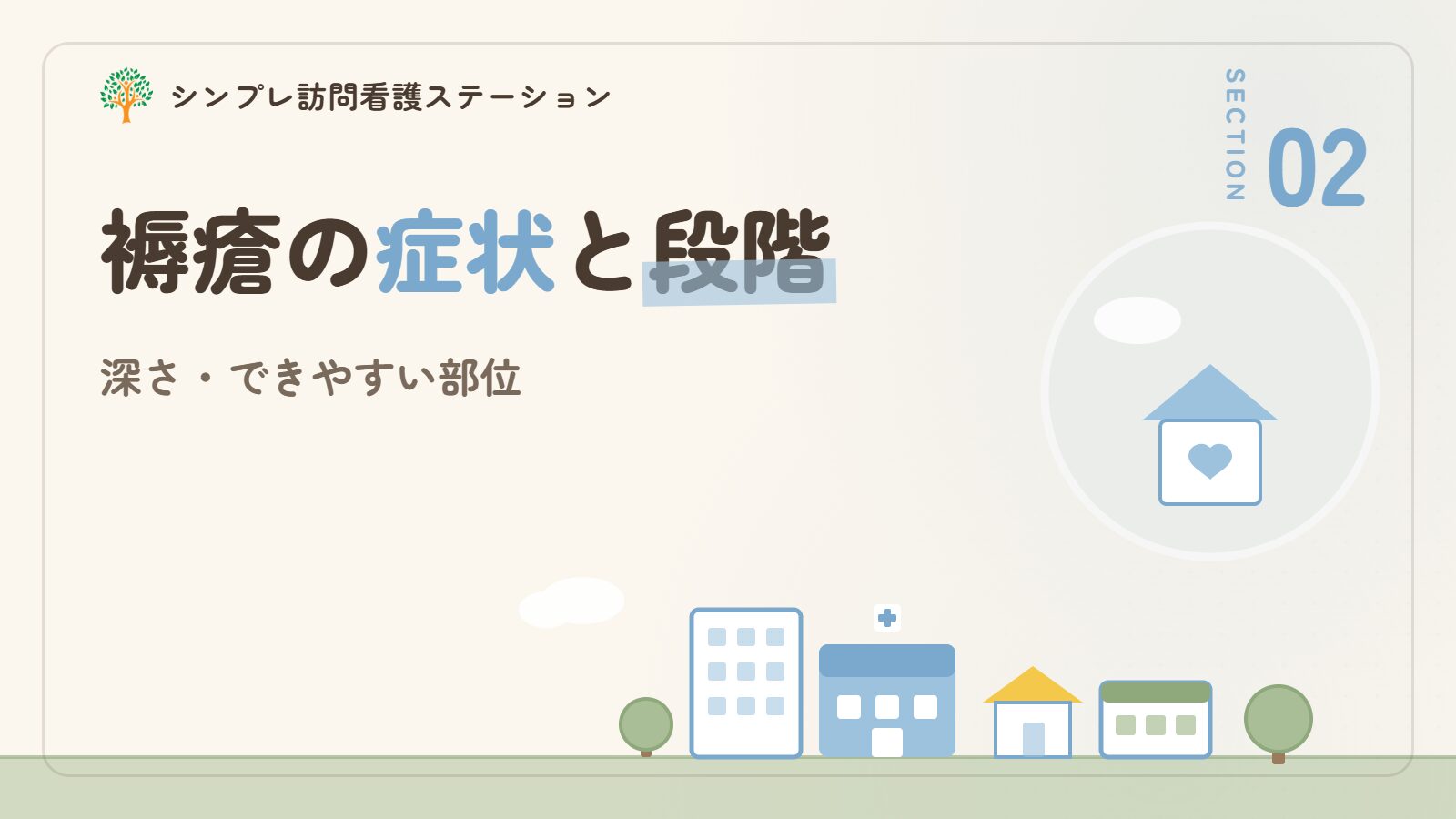 褥瘡の症状と段階（深さ・できやすい部位）